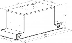 Okap Berg NAS RTV AGD Okap podszafkowy BERG MAESTRO BLACK 75 3