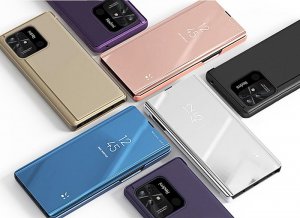 Hurtel Clear View Case etui Xiaomi Redmi 10C pokrowiec z klapką różowe 5