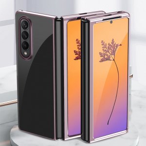 Hurtel Plating Case etui Samsung Galaxy Z Fold 4 pokrowiec z metaliczną ramką czarne 11