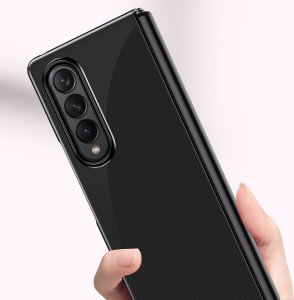 Hurtel Plating Case etui Samsung Galaxy Z Fold 4 pokrowiec z metaliczną ramką czarne 4