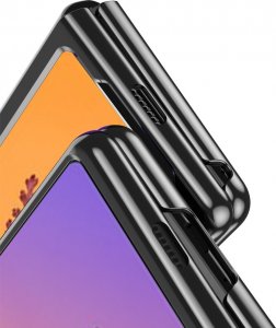 Hurtel Plating Case etui Samsung Galaxy Z Fold 4 pokrowiec z metaliczną ramką czarne 7
