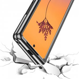 Hurtel Plating Case etui Samsung Galaxy Z Fold 4 pokrowiec z metaliczną ramką czarne 10
