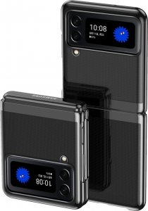 Hurtel Plating Case etui Samsung Galaxy Z Flip 4 pokrowiec z metaliczną ramką czarne 1