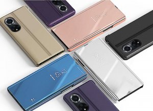 Hurtel Clear View Case etui Huawei nova 9 pokrowiec z klapką czarne 5