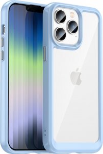Hurtel Outer Space Case etui iPhone 14 Pro Max sztywny pokrowiec z żelową ramką niebieski 1
