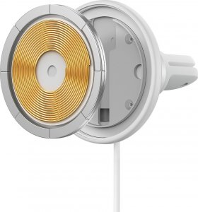 Baseus Baseus samochodowa ładowarka bezprzewodowa z uchwytem MagSafe 15W na kratkę nawiewu + USB Typ C 25W biała (CW01) 16