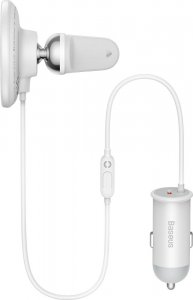 Baseus Baseus samochodowa ładowarka bezprzewodowa z uchwytem MagSafe 15W na kratkę nawiewu + USB Typ C 25W biała (CW01) 10