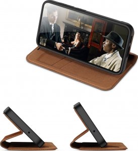 Dux Ducis Dux Ducis Skin X2 etui Samsung Galaxy S23+ pokrowiec z klapką portfel podstawka brązowe 12