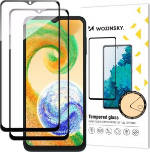 Wozinsky Wozinsky Full Glue Tempered Glass zestaw szkło hartowane Samsung Galaxy A04s 9H na cały ekran z czarną ramką 2 szt. 1