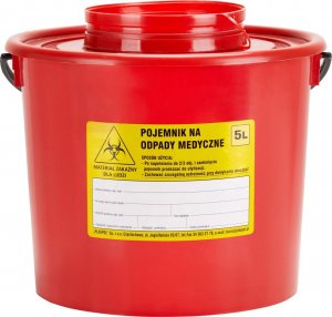 Activeshop Pojemnik na odpady medyczne 5 L czerwony 1