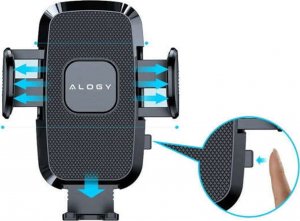 Alogy Alogy Uchwyt samochodowy do telefonu 4-7 cali na deskę rozdzielczą i szybę Czarny uniwersalny 3