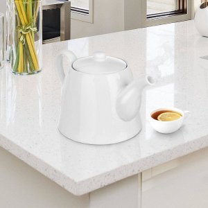 Orion Dzbanek porcelanowy z uchwytem i pokrywką do kawy herbaty biały LUNA 2 l 2