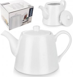 Orion Dzbanek porcelanowy z uchwytem i pokrywką do kawy herbaty biały LUNA 2 l 9