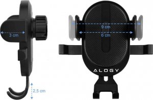 Alogy Alogy Uchwyt samochodowy Easy One Touch do telefonu 6.5" grawitacyjny na deskę rozdzielczą i szybę czarny uniwersalny 16
