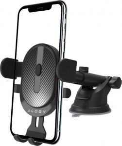 Alogy Alogy Uchwyt samochodowy Easy One Touch do telefonu 6.5" grawitacyjny na deskę rozdzielczą i szybę czarny uniwersalny 6