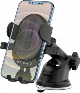 Alogy Alogy Uchwyt samochodowy Easy One Touch do telefonu 6.5" grawitacyjny na deskę rozdzielczą i szybę czarny uniwersalny 9