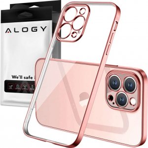 Alogy Alogy Etui ochronne TPU Luxury Case z osłonką na aparat do Apple iPhone 12 Pro różowo-przezroczyste uniwersalny 1