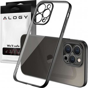Alogy Alogy Etui ochronne TPU Luxury Case z osłonką na aparat do Apple iPhone 12 Pro czarno-przezroczyste uniwersalny 1