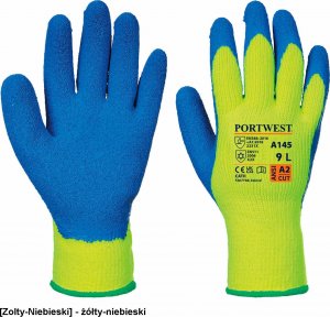 Portwest A145 - Rękawica ocieplana Cold Grip - żółty-niebieski XL 1