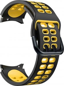 Alogy Alogy Soft Band Pasek sportowy Guma do smartwatcha do Samsung Galaxy Watch 4/5 40/42/44/45mm Czarno-żółty uniwersalny 4