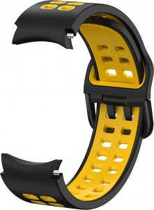 Alogy Alogy Soft Band Pasek sportowy Guma do smartwatcha do Samsung Galaxy Watch 4/5 40/42/44/45mm Czarno-żółty uniwersalny 5