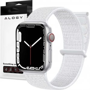 Alogy Alogy Nylon Strap Pasek z rzepem do Apple Watch 1/2/3/4/5/6/7/8/SE/Ultra (42/44/45/49mm) Biały uniwersalny 13
