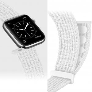 Alogy Alogy Nylon Strap Pasek z rzepem do Apple Watch 1/2/3/4/5/6/7/8/SE/Ultra (42/44/45/49mm) Biały uniwersalny 8