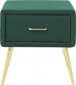 Beliani Szafka nocna welurowa zielona FLAYAT! 3