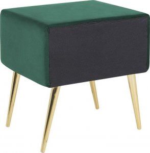 Beliani Szafka nocna welurowa zielona FLAYAT! 5