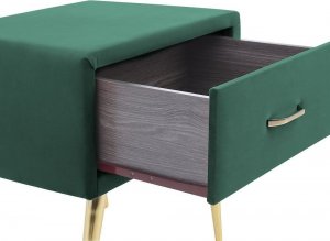 Beliani Szafka nocna welurowa zielona FLAYAT! 6