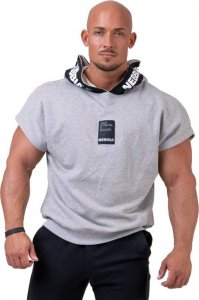 Nebbia Bluza męska z krótkim rękawem z kapturem Nebbia Limitless No Limits 175 - Kolor Szary, Rozmiar XXL 1