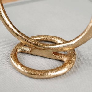 Home Styling Collection Świecznik na długą świeczkę aluminiowy złoty 19 cm 5