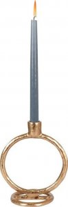 Home Styling Collection Świecznik na długą świeczkę aluminiowy złoty 19 cm 6