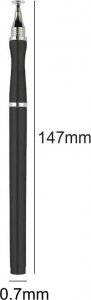 Rysik Alogy Alogy Rysik 2w1 pojemnościowy dotykowy do ekranu telefonu tabletu Czarny uniwersalny 14