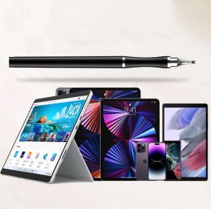 Rysik Alogy Alogy Rysik 2w1 pojemnościowy dotykowy do ekranu telefonu tabletu Czarny uniwersalny 15