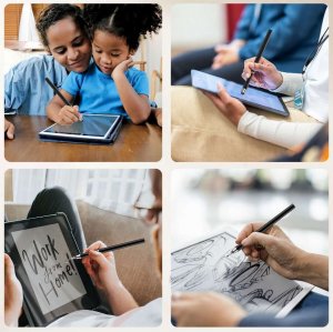 Rysik Alogy Alogy Rysik 2w1 pojemnościowy dotykowy do ekranu telefonu tabletu Czarny uniwersalny 17