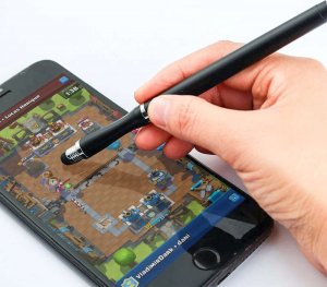 Rysik Alogy Alogy Rysik 2w1 pojemnościowy dotykowy do ekranu telefonu tabletu Czarny uniwersalny 7