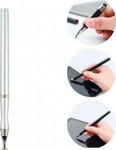 Rysik Alogy Alogy Rysik 2w1 pojemnościowy dotykowy do ekranu telefonu tabletu Srebrny uniwersalny 6