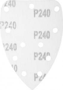 Graphite Papier ścierny na rzep delta 140 x 140 x 80 mm, K240, 5 szt., z otworami 4