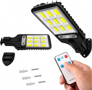 Alogy Alogy Lampa solarna LED wodoodporna uliczna latarnia solar z czujnikiem ruchu + Pilot Czarna uniwersalny 13