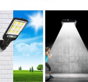 Alogy Alogy Lampa solarna LED wodoodporna uliczna latarnia solar z czujnikiem ruchu + Pilot Czarna uniwersalny 5