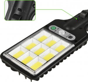 Alogy Alogy Lampa solarna LED wodoodporna uliczna latarnia solar z czujnikiem ruchu + Pilot Czarna uniwersalny 7