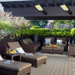 Alogy Alogy Lampa solarna LED wodoodporna uliczna latarnia solar z czujnikiem ruchu + Pilot Czarna uniwersalny 9