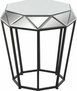 DKD Home Decor Stolik DKD Home Decor Lustro Czarny Metal Nowoczesny (50 x 50 x 55 cm) 1