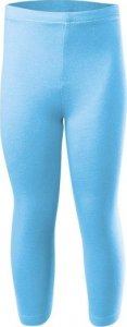 RENNWEAR Legginsy z nogawką 3/4 sportowe damskie męskie dziecięce bawełniane błękitny 122 cm 1