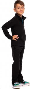 RENNWEAR Bluza sportowa ze stójką zamkiem i kieszeniami czarny 140-146 cm 1
