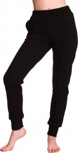 RENNWEAR Spodnie dresowe damskie z kantem czarny 152-158 cm / XXS-XS 1