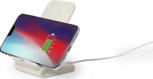 Ładowarka Upominkarnia Ładowarka bezprzewodowa 10W ze słomy pszenicznej, stojak na telefon 3