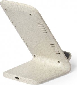 Ładowarka Upominkarnia Ładowarka bezprzewodowa 10W ze słomy pszenicznej, stojak na telefon 4