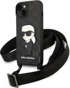 Karl Lagerfeld Karl Lagerfeld NFT Monogram Ikonik Patch - Etui iPhone 14 Plus (czarny) 1